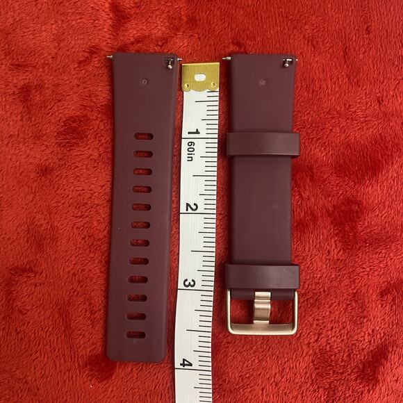 Quick Release Silicone Smart Watch Band Soft Strap Rubber Bracelet Burgundy 22mm - Picture 9 of 9